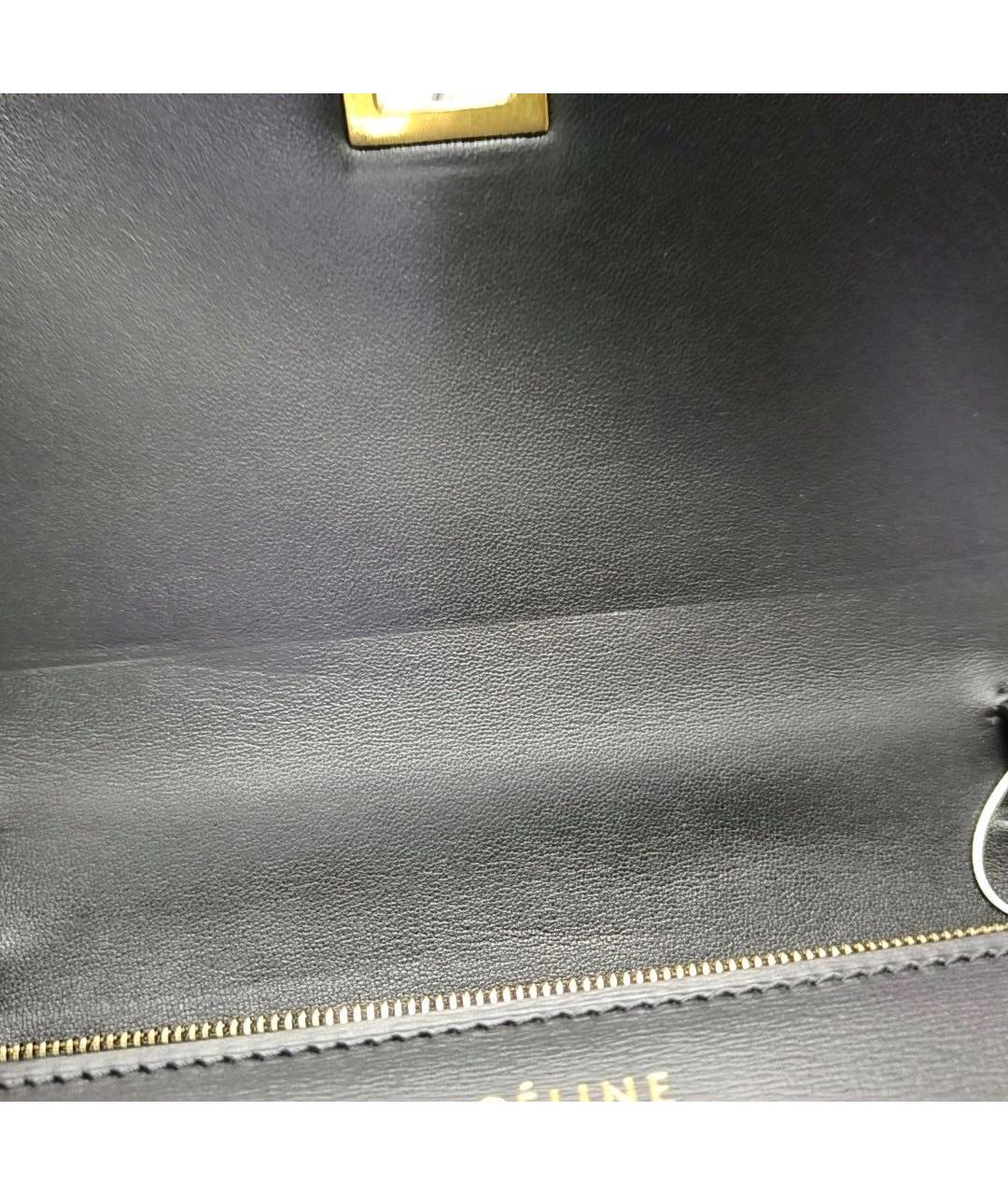 CELINE Черная кожаная сумка через плечо, фото 7