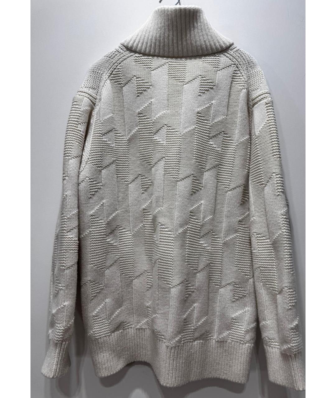 HERMES Белый хлопковый кардиган, фото 4