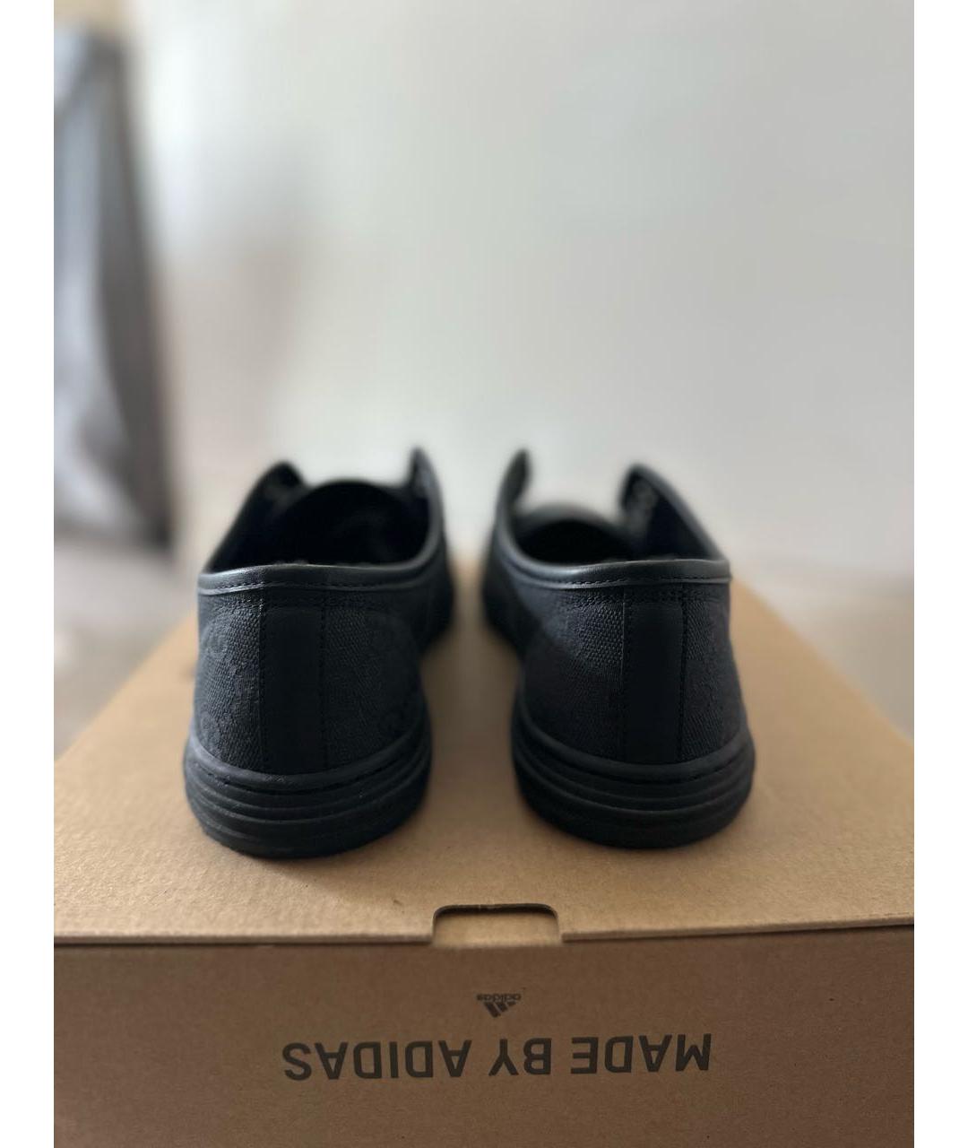 GUCCI Черные кожаные кеды, фото 5