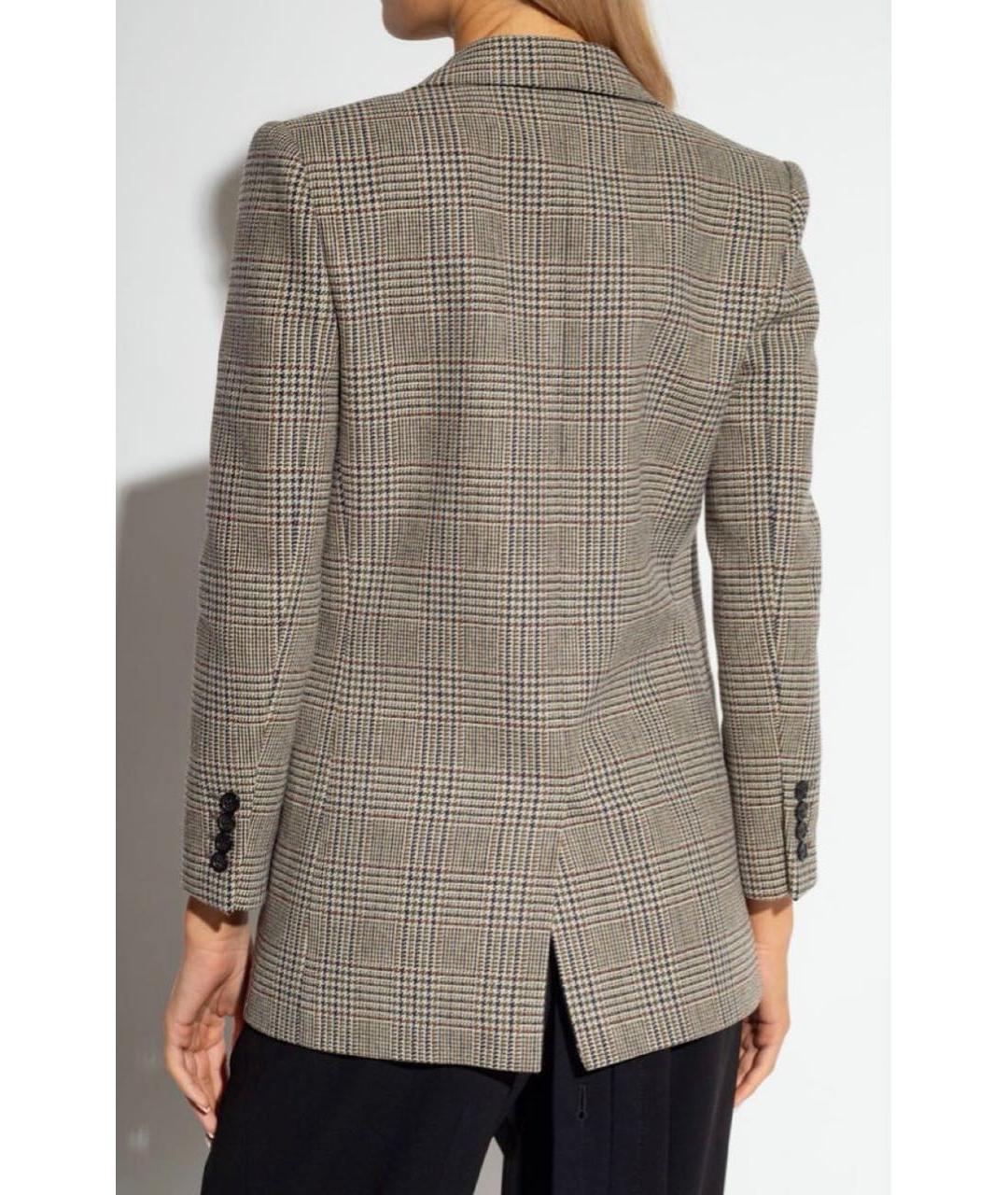 SAINT LAURENT Коричневый шерстяной жакет/пиджак, фото 7