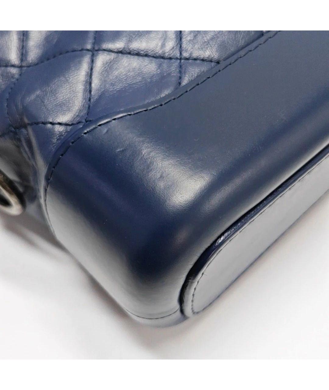 CHANEL Синяя кожаная сумка через плечо, фото 7