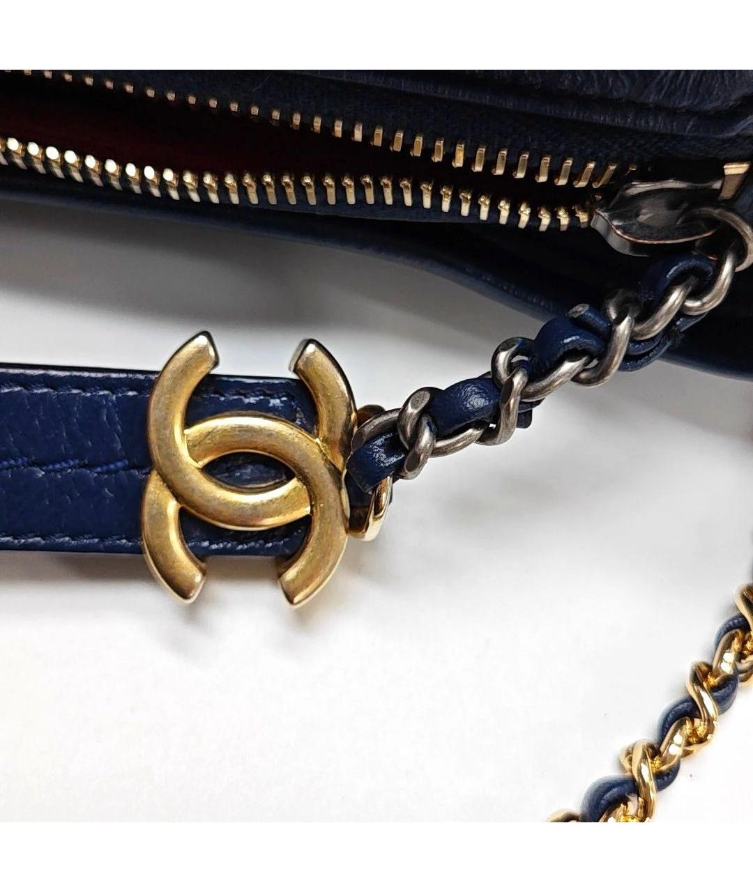CHANEL Синяя кожаная сумка через плечо, фото 8