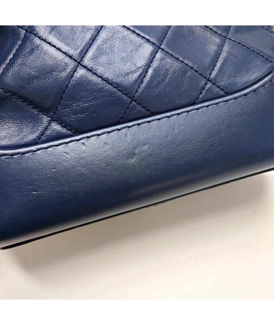 CHANEL Синяя кожаная сумка через плечо, фото 5