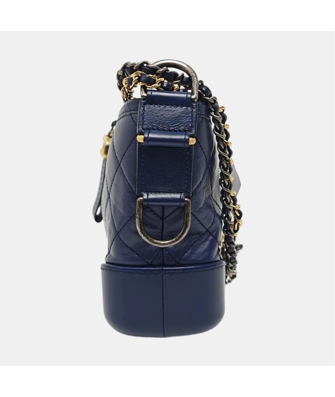 CHANEL Синяя кожаная сумка через плечо, фото 2