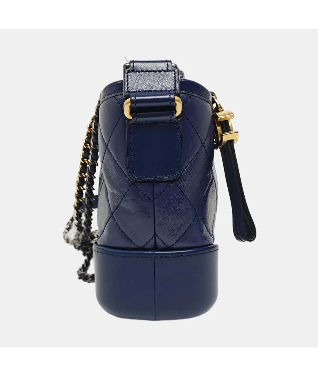 CHANEL Синяя кожаная сумка через плечо, фото 3