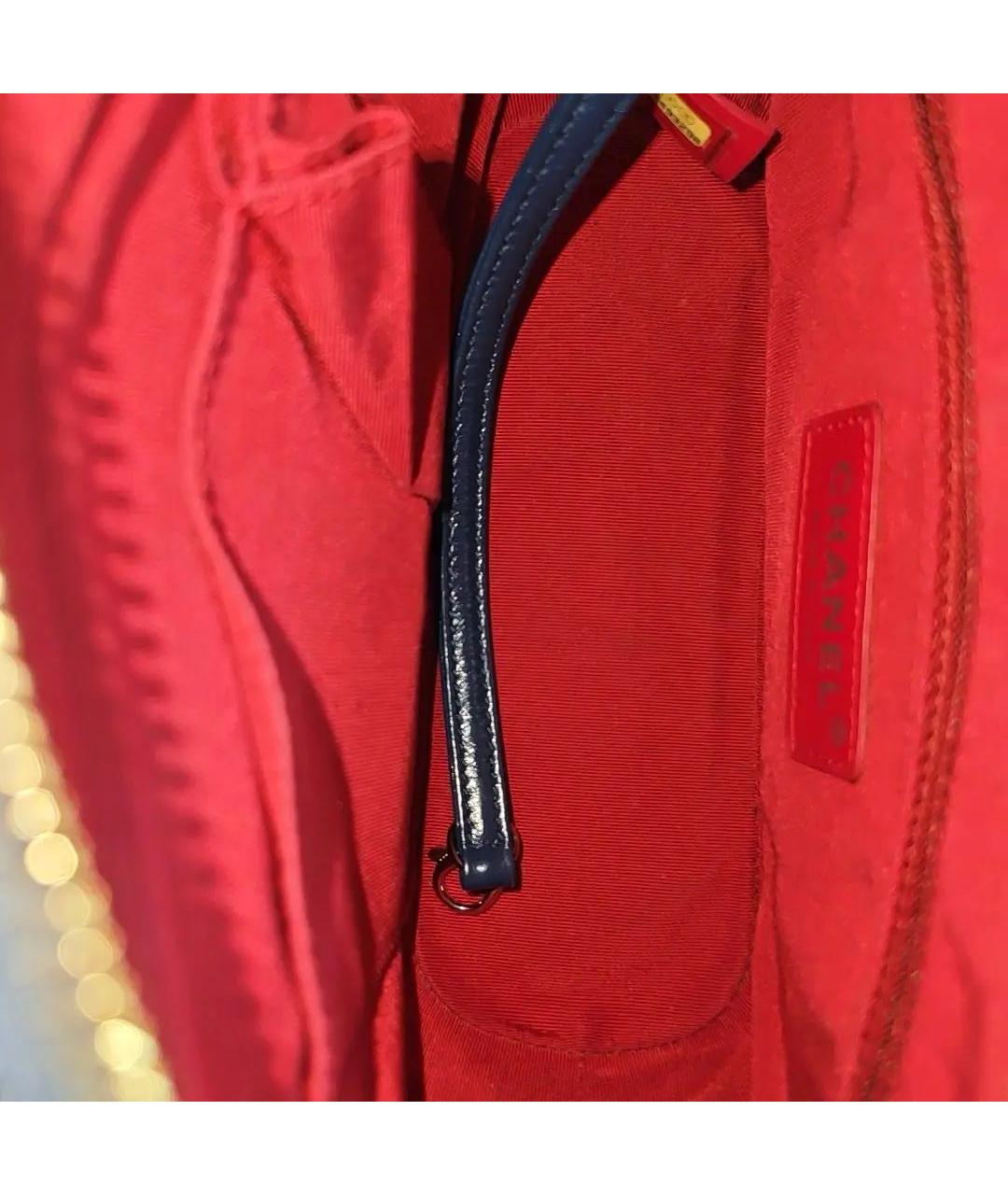 CHANEL Синяя кожаная сумка через плечо, фото 4