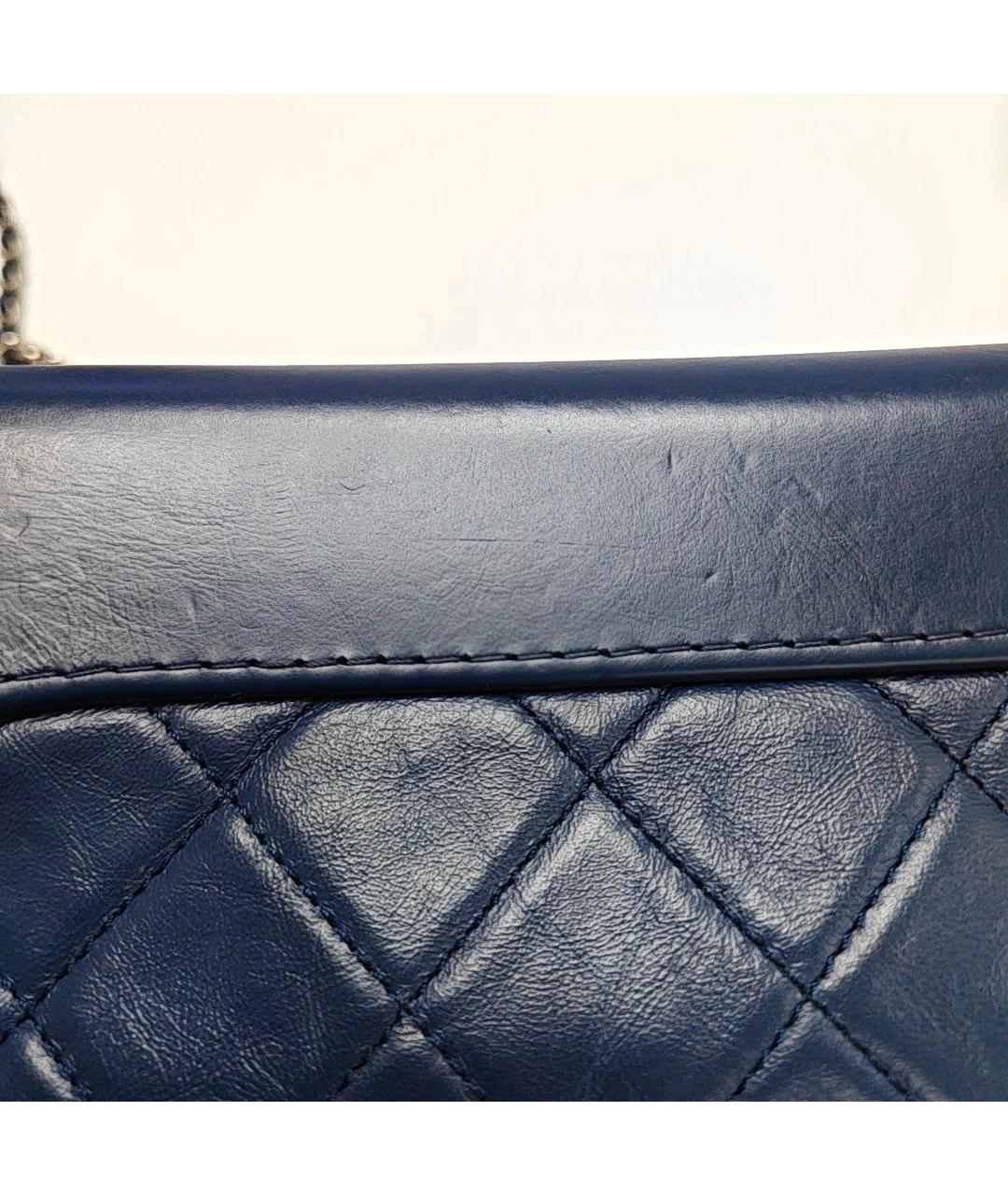 CHANEL Синяя кожаная сумка через плечо, фото 6