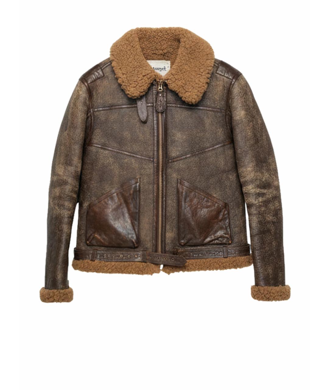 RALPH LAUREN Коричневая кожаная дубленка/шуба, фото 1