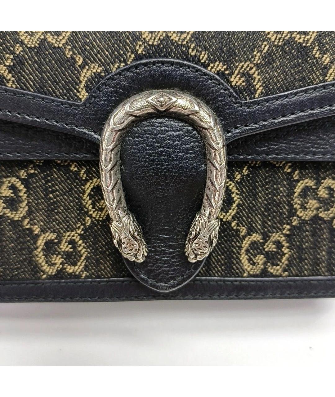 GUCCI Черная кожаная сумка через плечо, фото 5