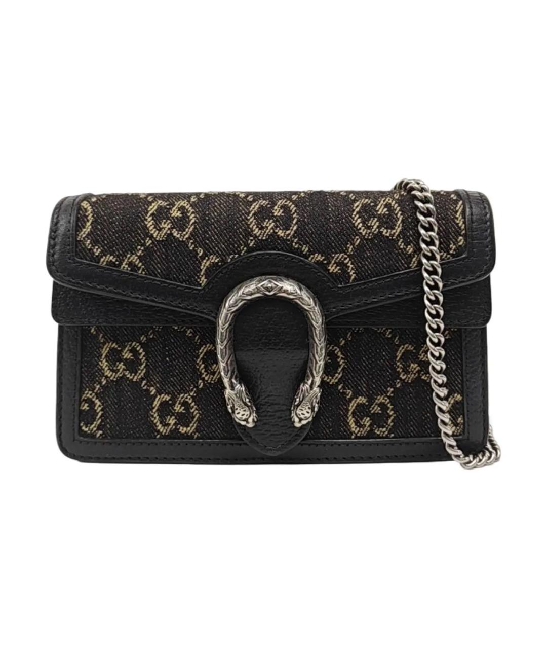 GUCCI Черная кожаная сумка через плечо, фото 1