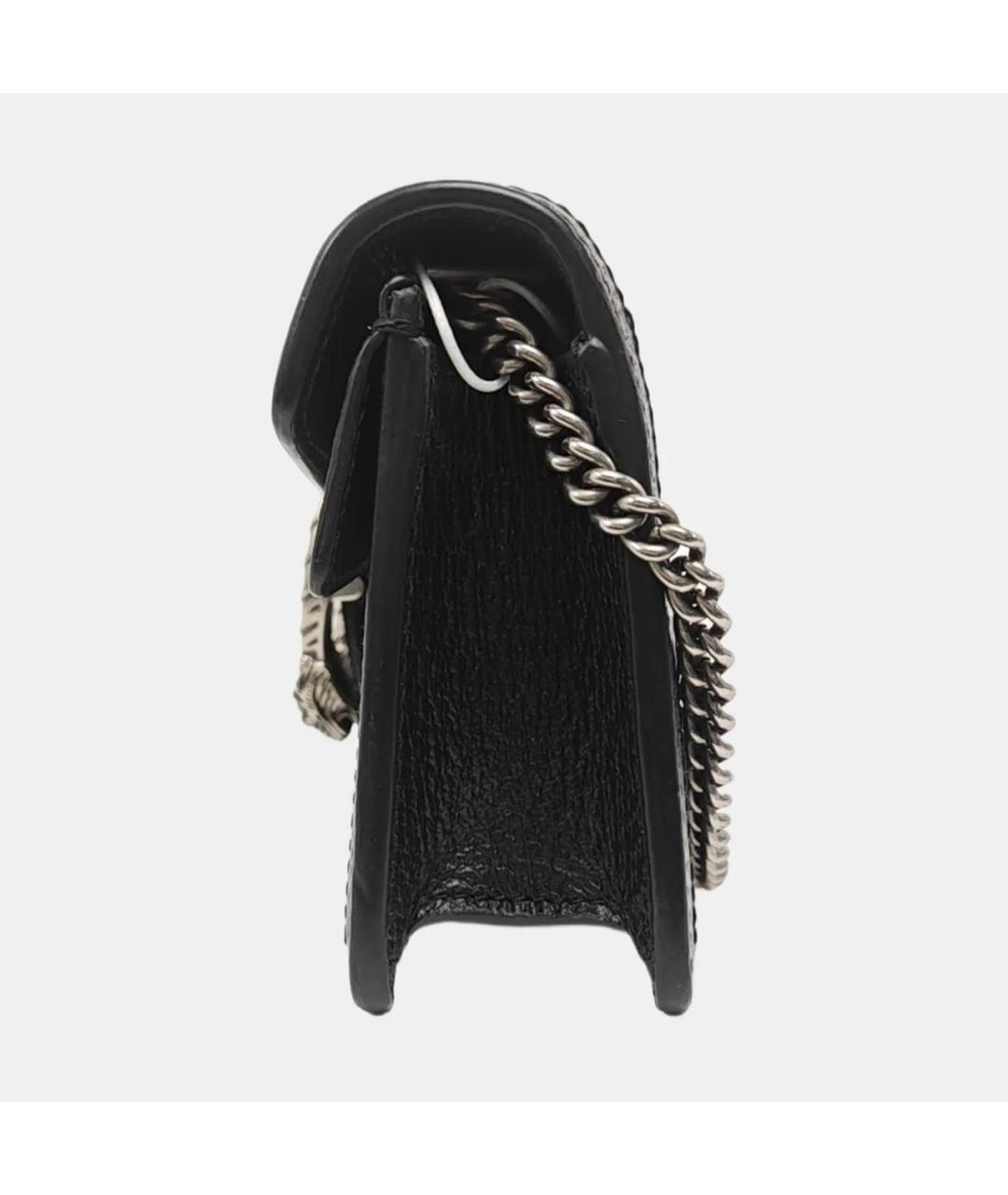 GUCCI Черная кожаная сумка через плечо, фото 2