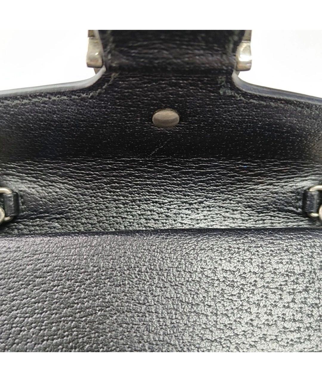 GUCCI Черная кожаная сумка через плечо, фото 7