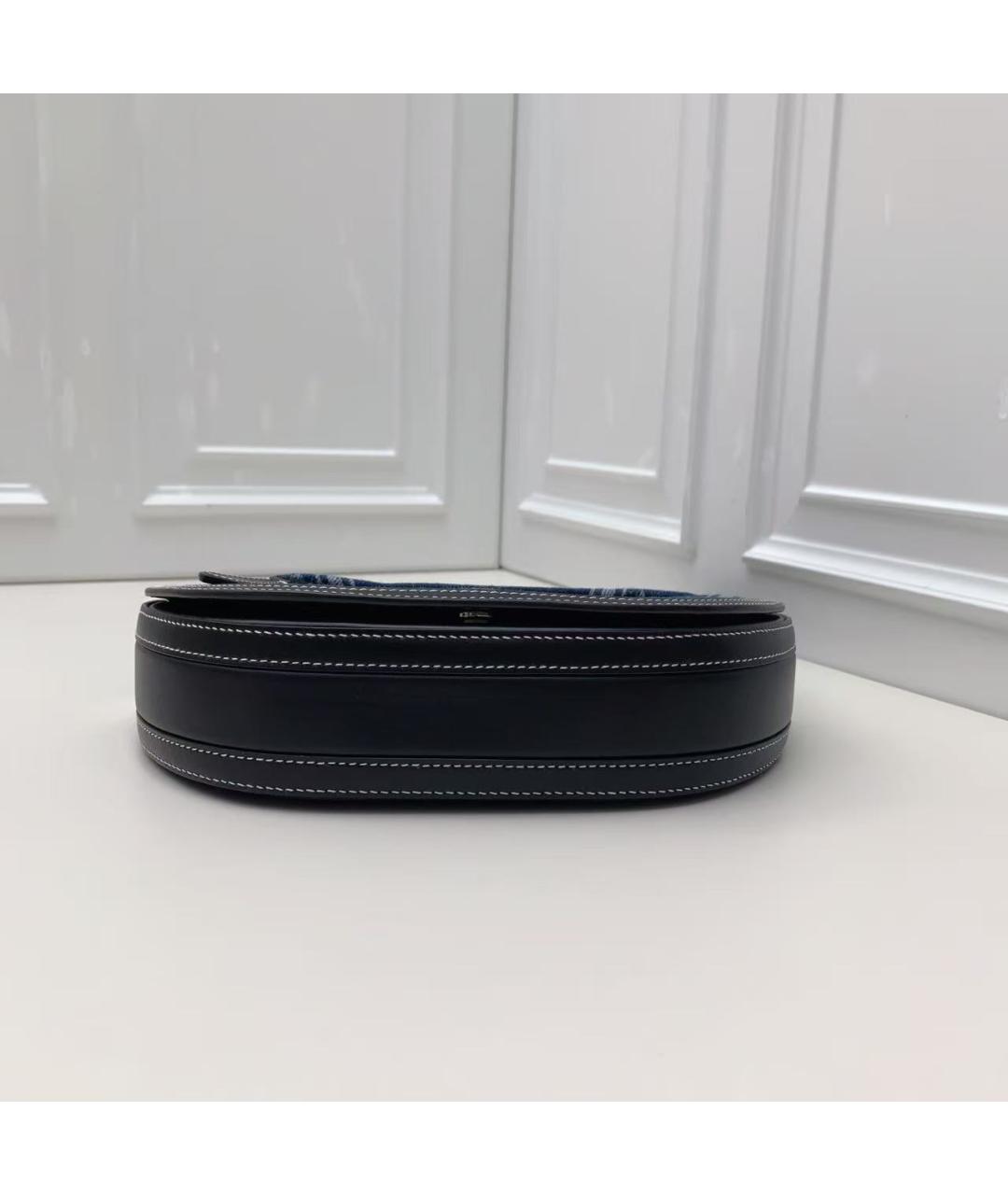 BURBERRY Голубая деним сумка с короткими ручками, фото 6