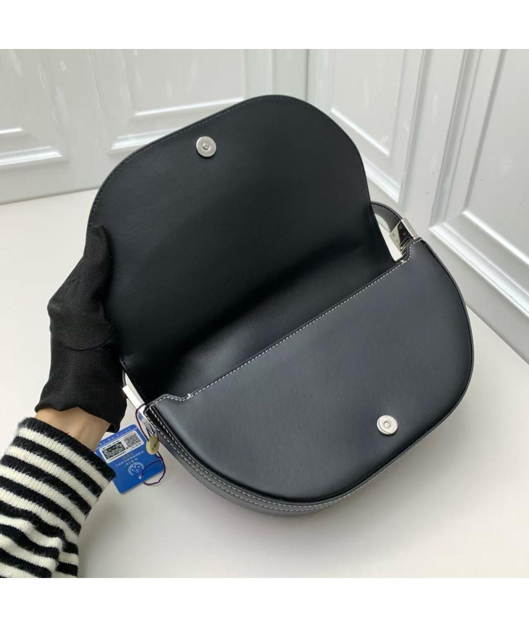 BURBERRY Голубая деним сумка с короткими ручками, фото 7