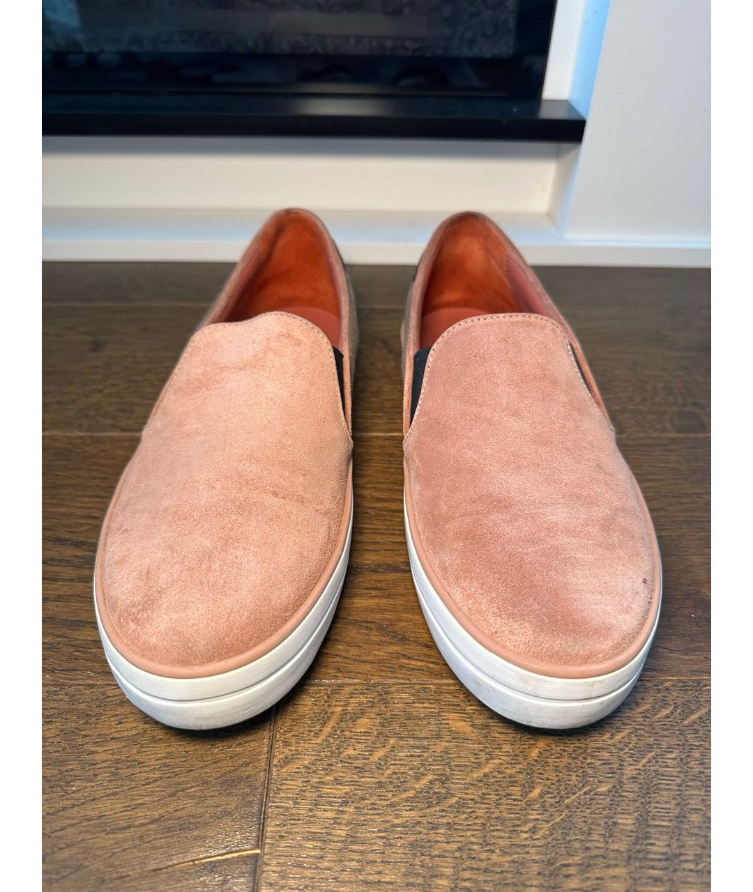 BURBERRY Коралловые замшевые лоферы, фото 2