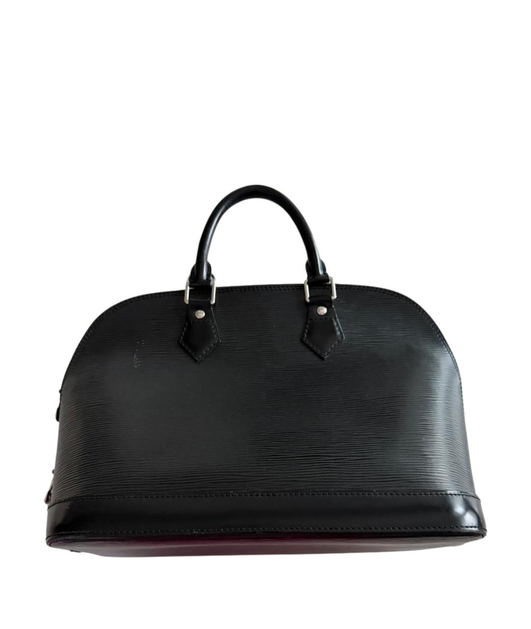 LOUIS VUITTON Черная кожаная сумка с короткими ручками, фото 1