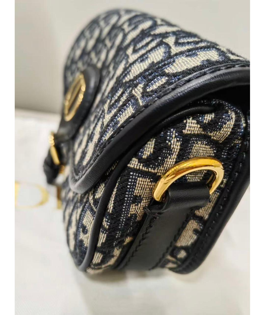 CHRISTIAN DIOR Голубая тканевая сумка через плечо, фото 5