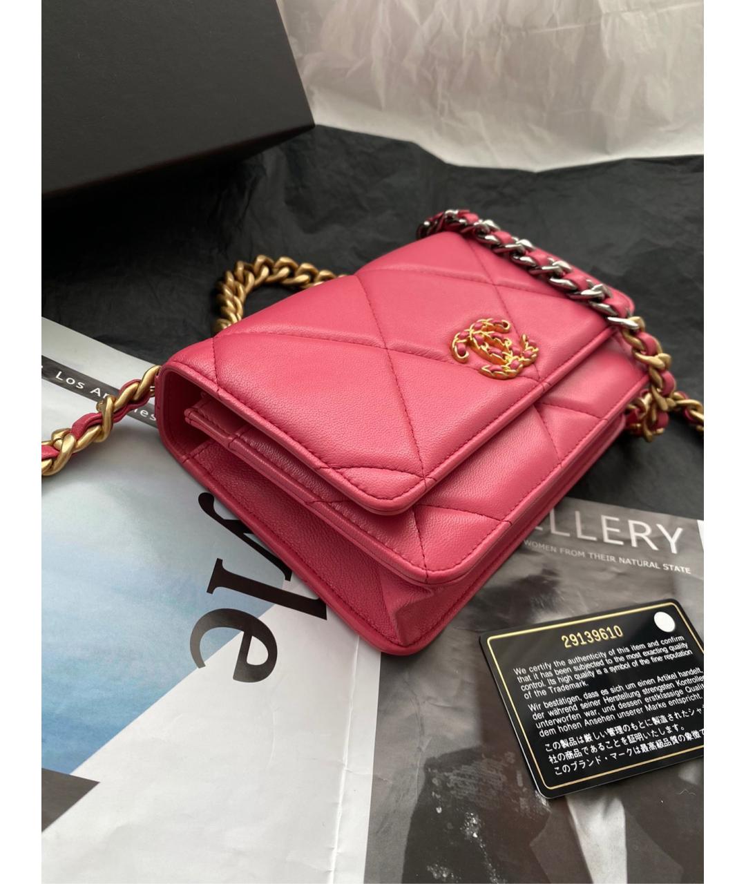 CHANEL Розовая кожаная сумка через плечо, фото 3