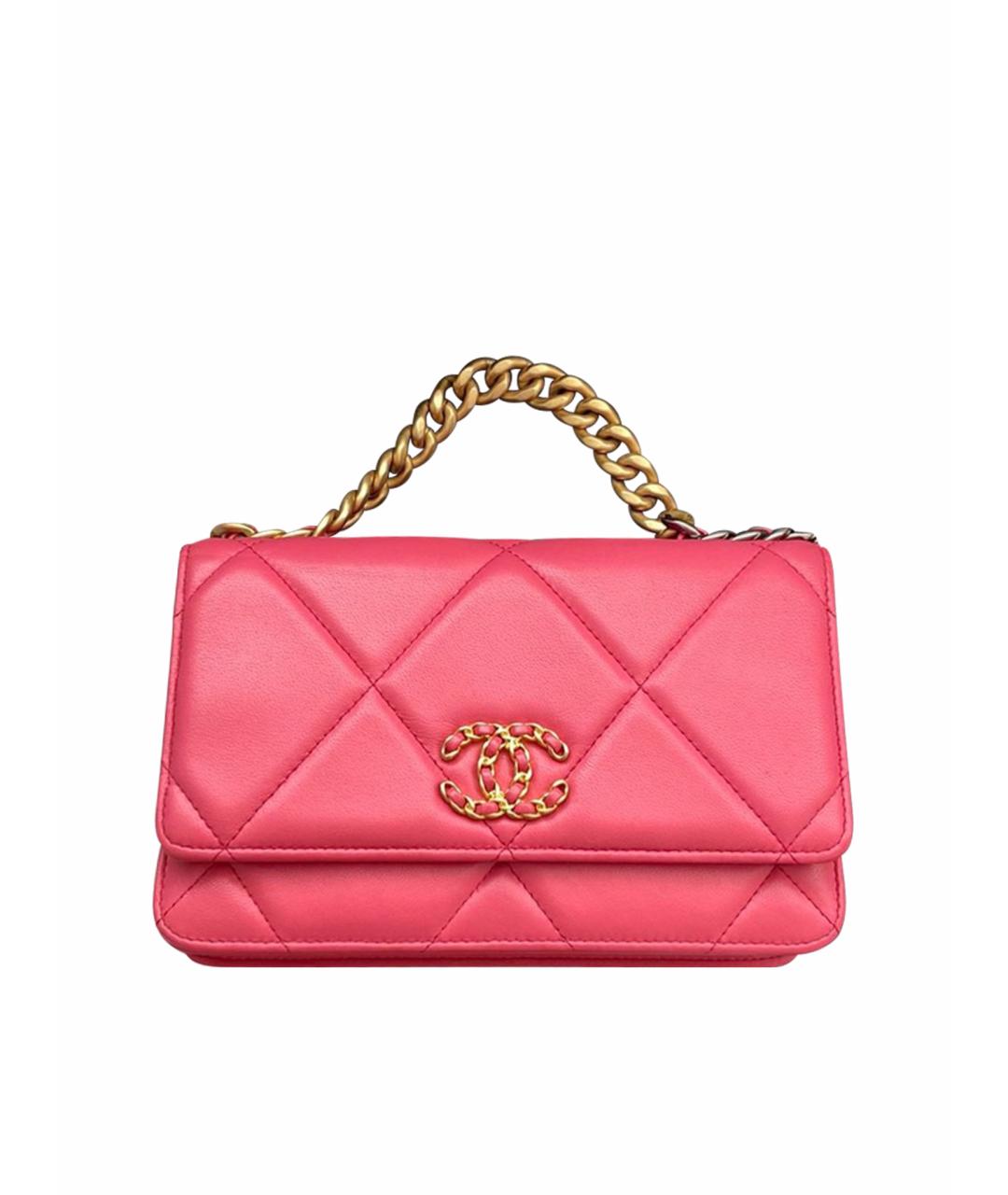 CHANEL Розовая кожаная сумка через плечо, фото 1