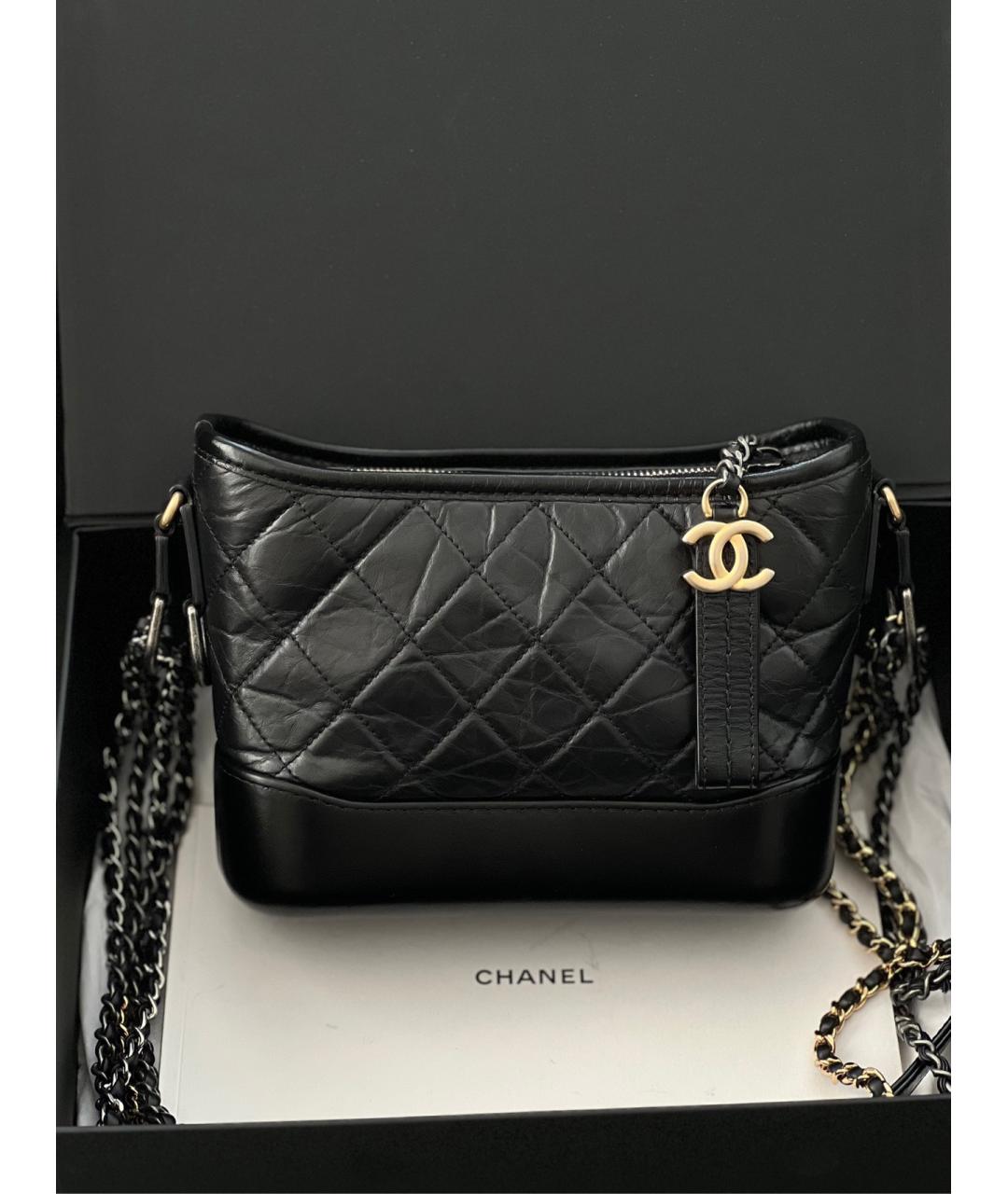 CHANEL Черная кожаная сумка через плечо, фото 2