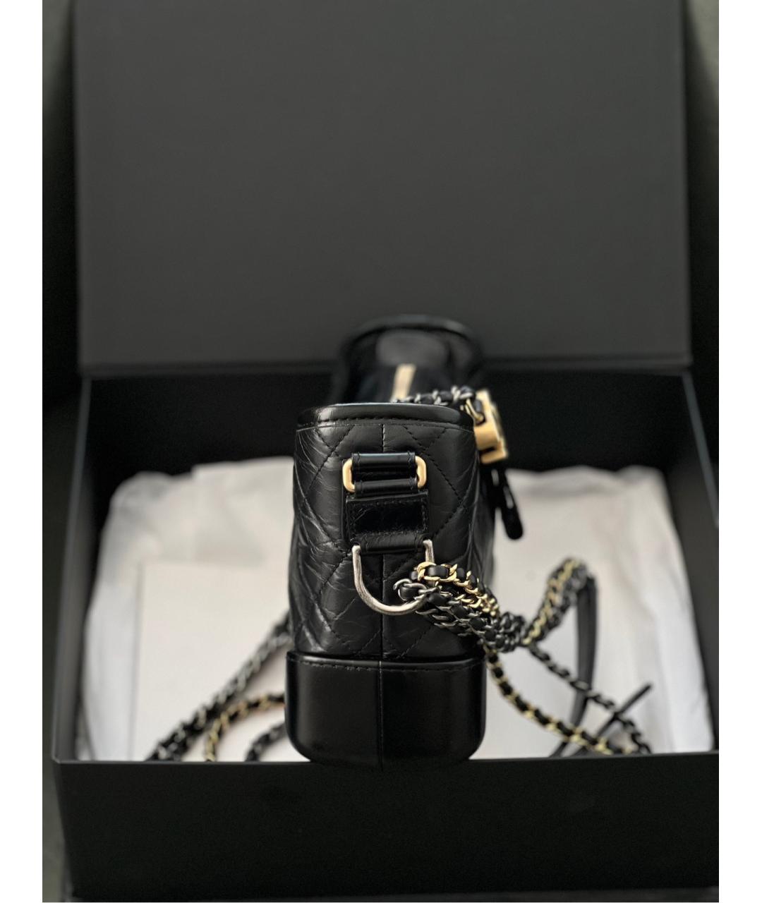 CHANEL Черная кожаная сумка через плечо, фото 3