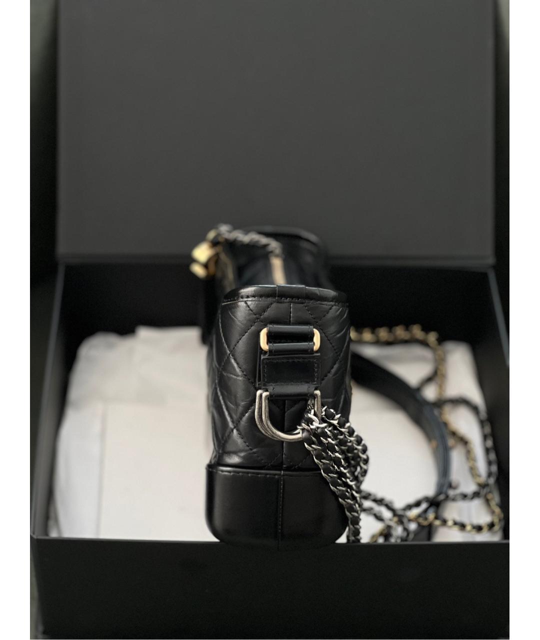CHANEL Черная кожаная сумка через плечо, фото 4