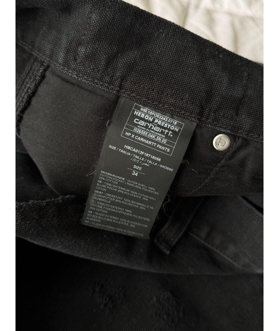 HERON PRESTON Черные хлопковые прямые джинсы, фото 6