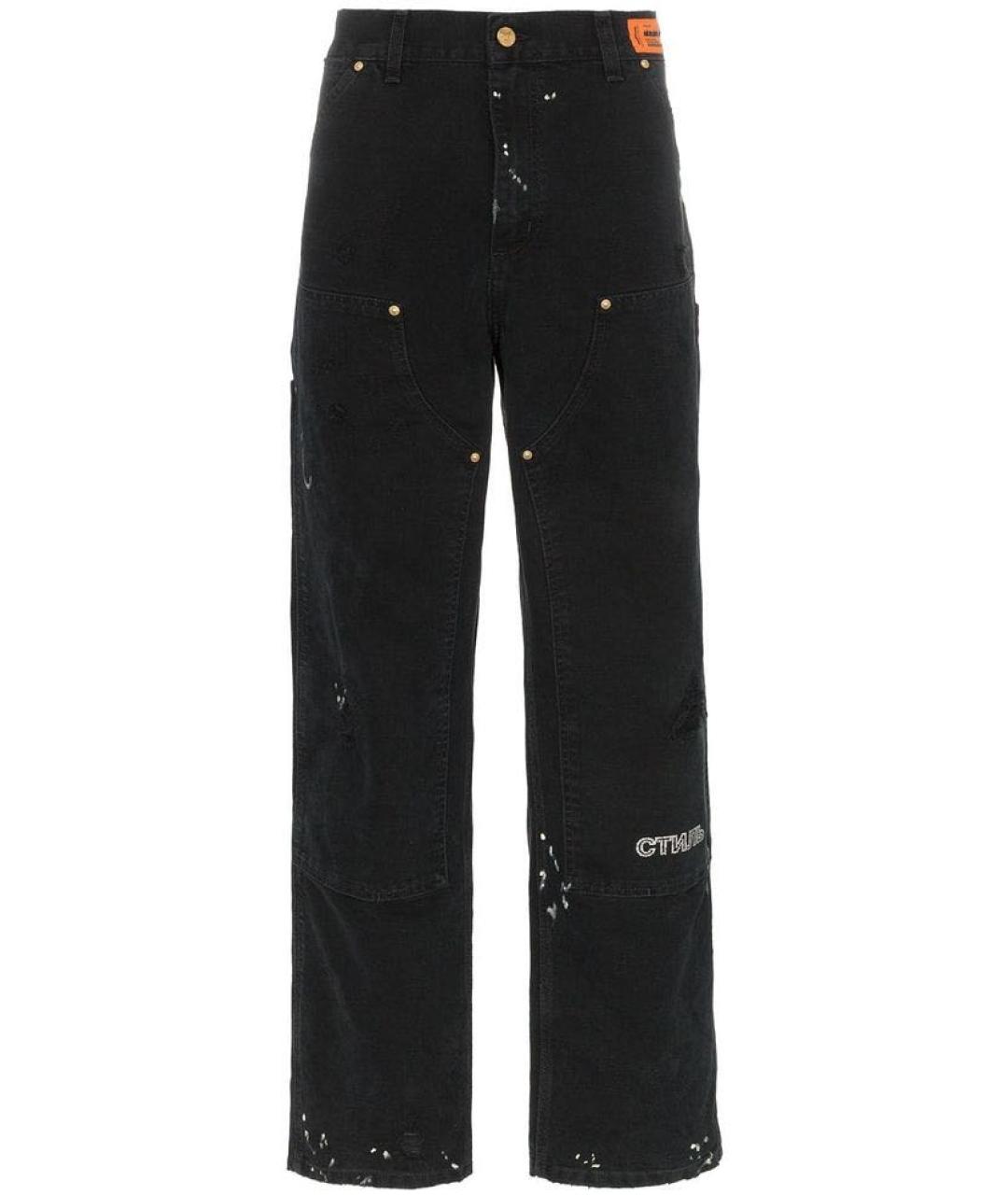 HERON PRESTON Черные хлопковые прямые джинсы, фото 8