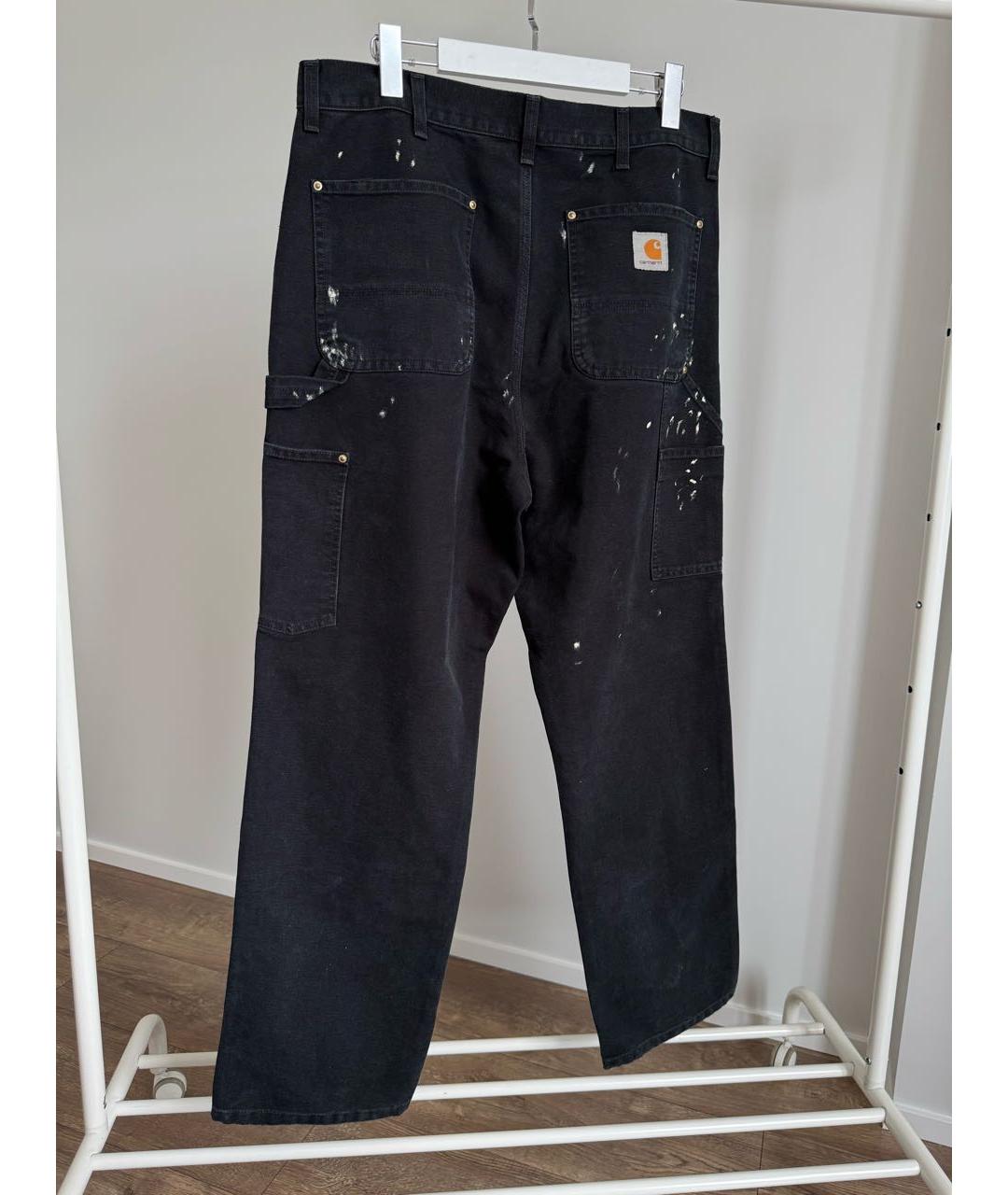 HERON PRESTON Черные хлопковые прямые джинсы, фото 3