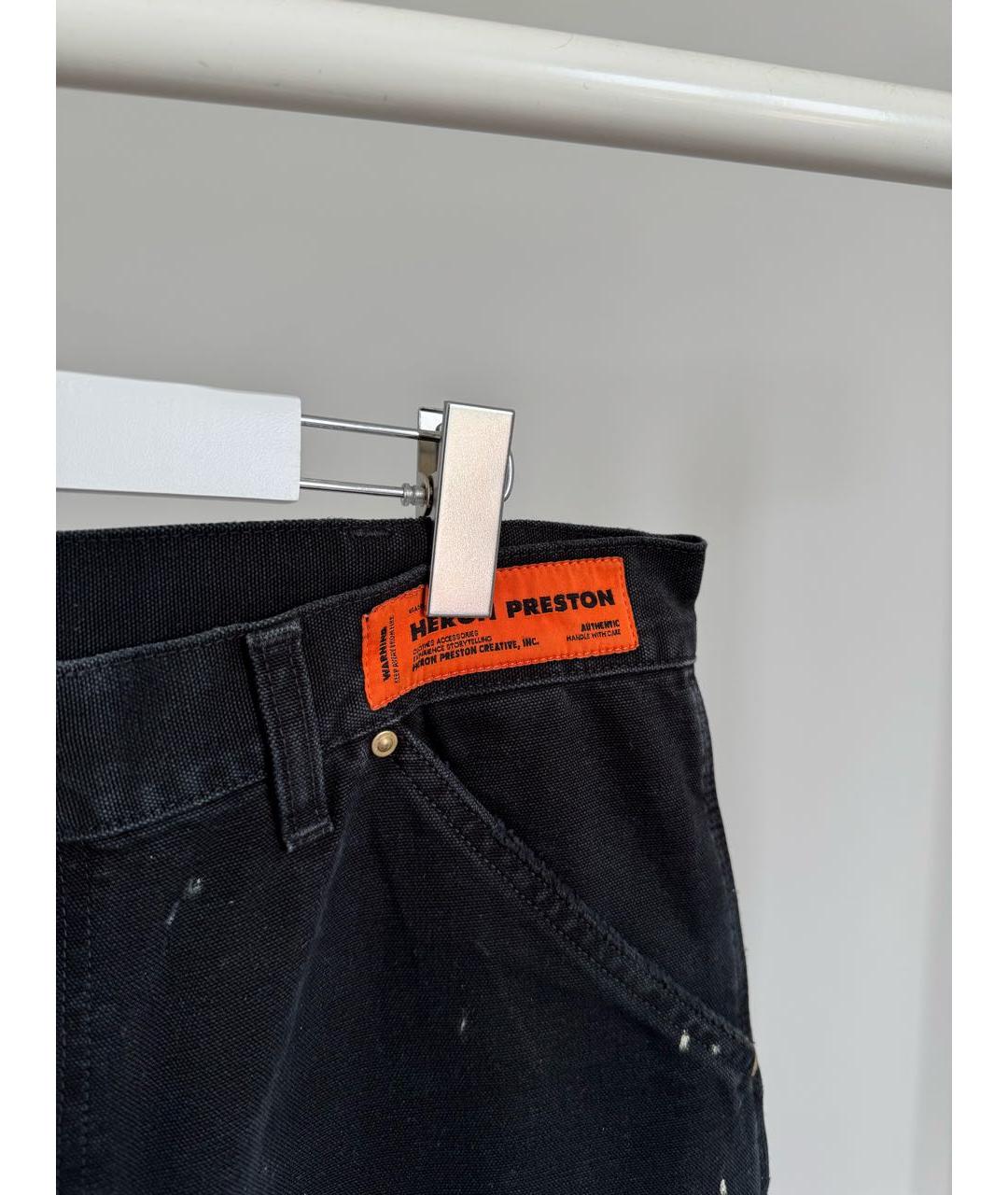 HERON PRESTON Черные хлопковые прямые джинсы, фото 5