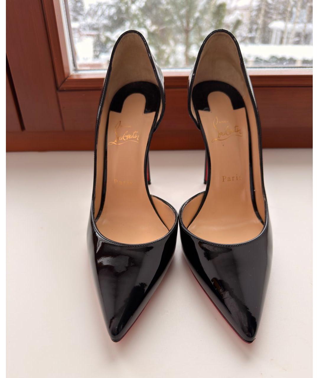 CHRISTIAN LOUBOUTIN Черные туфли из лакированной кожи, фото 2