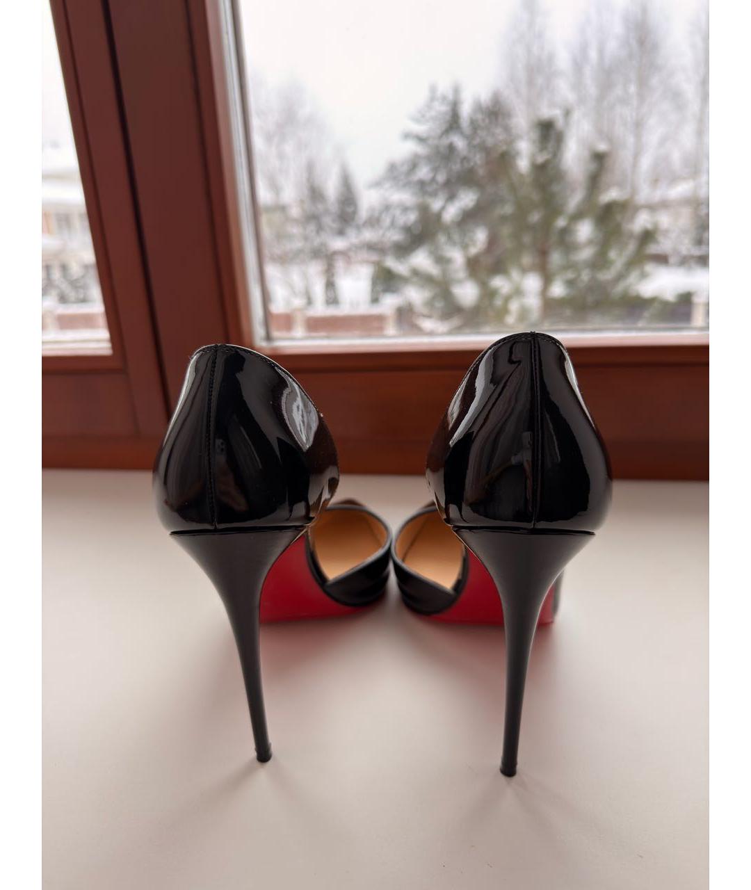 CHRISTIAN LOUBOUTIN Черные туфли из лакированной кожи, фото 4
