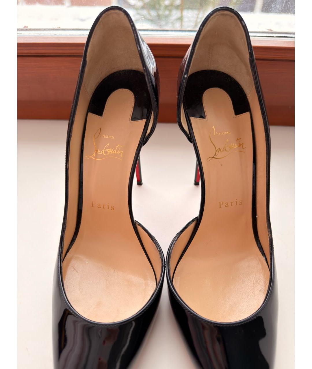 CHRISTIAN LOUBOUTIN Черные туфли из лакированной кожи, фото 3