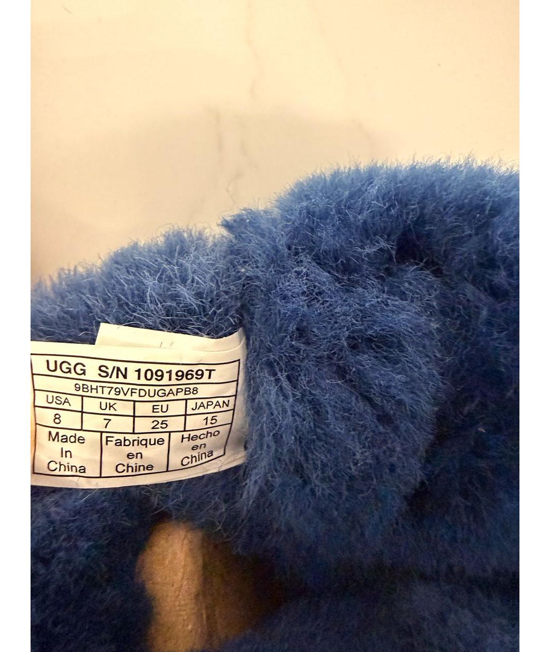 UGG AUSTRALIA Темно-синие замшевые сапоги, фото 4