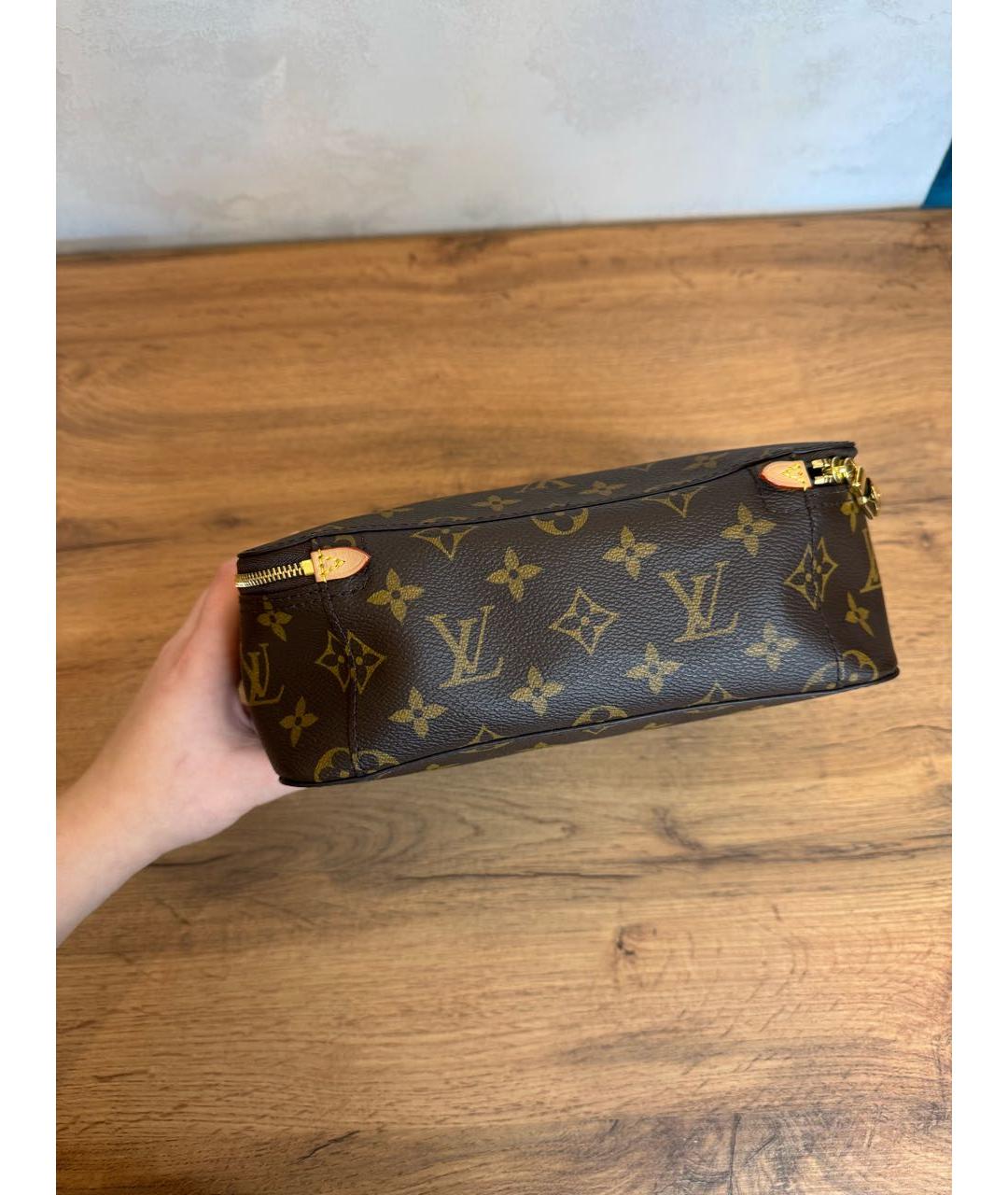 LOUIS VUITTON Коричневая косметичка, фото 6