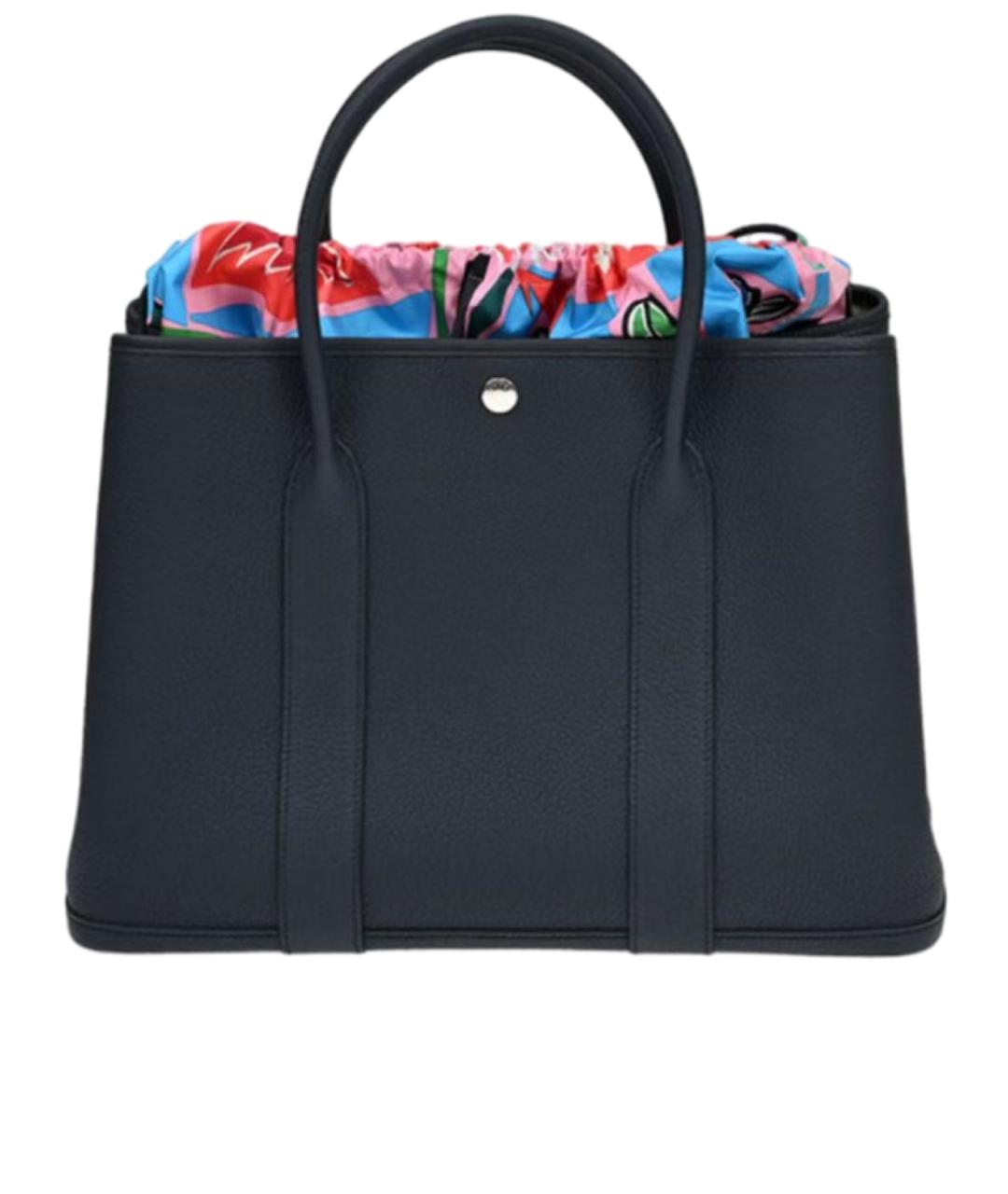 HERMES Серая кожаная сумка с короткими ручками, фото 1