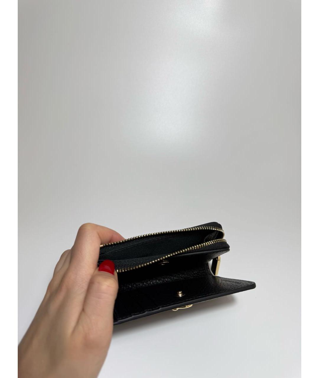 COCCINELLE Черный кожаный кошелек, фото 4