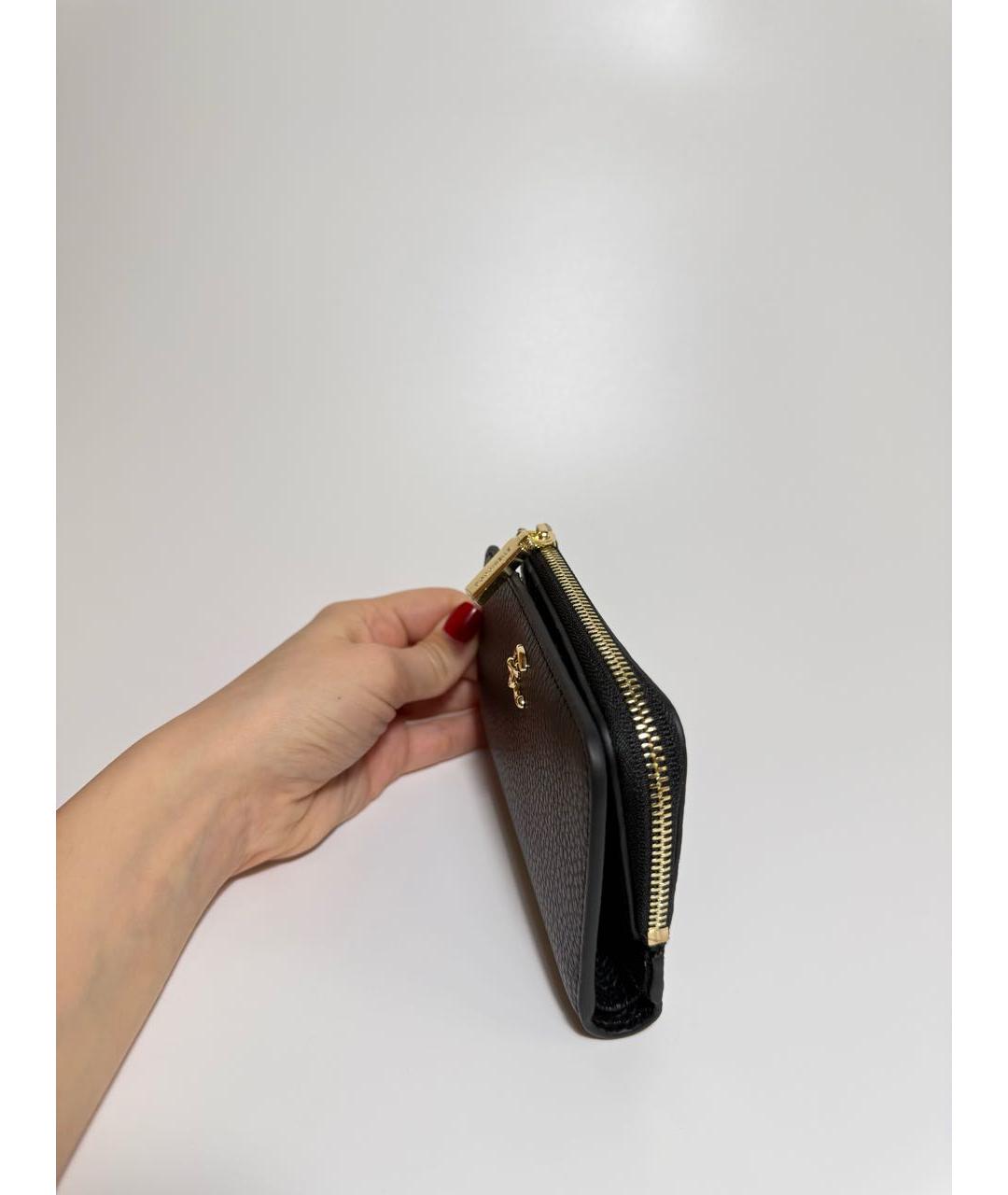 COCCINELLE Черный кожаный кошелек, фото 2