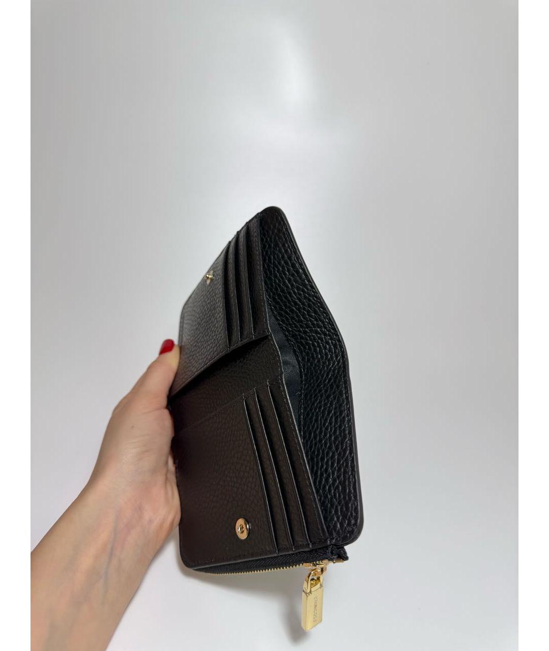 COCCINELLE Черный кожаный кошелек, фото 3