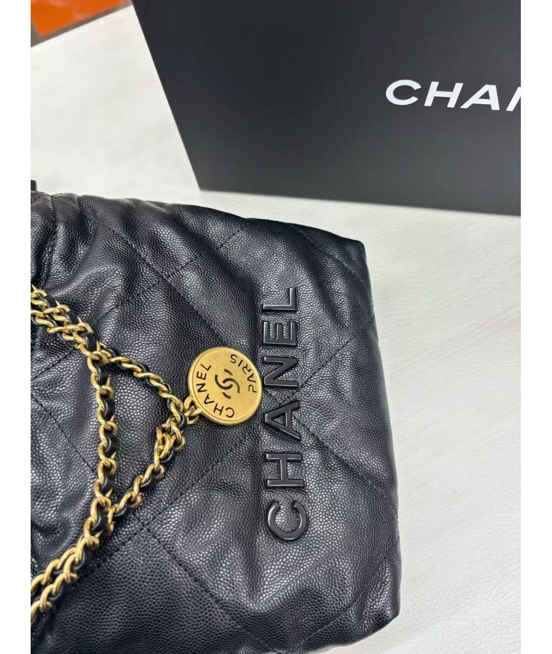 CHANEL Черная кожаная сумка через плечо, фото 4