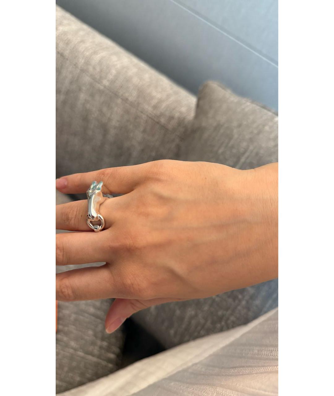 HERMES Серебряное серебряное кольцо, фото 4