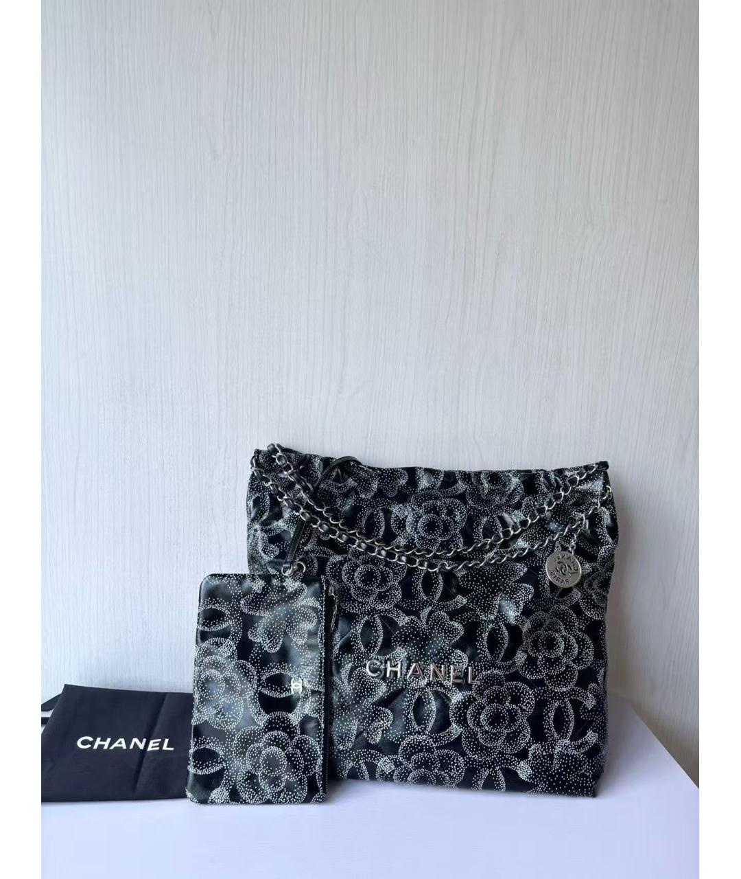 CHANEL Черная кожаная сумка тоут, фото 2