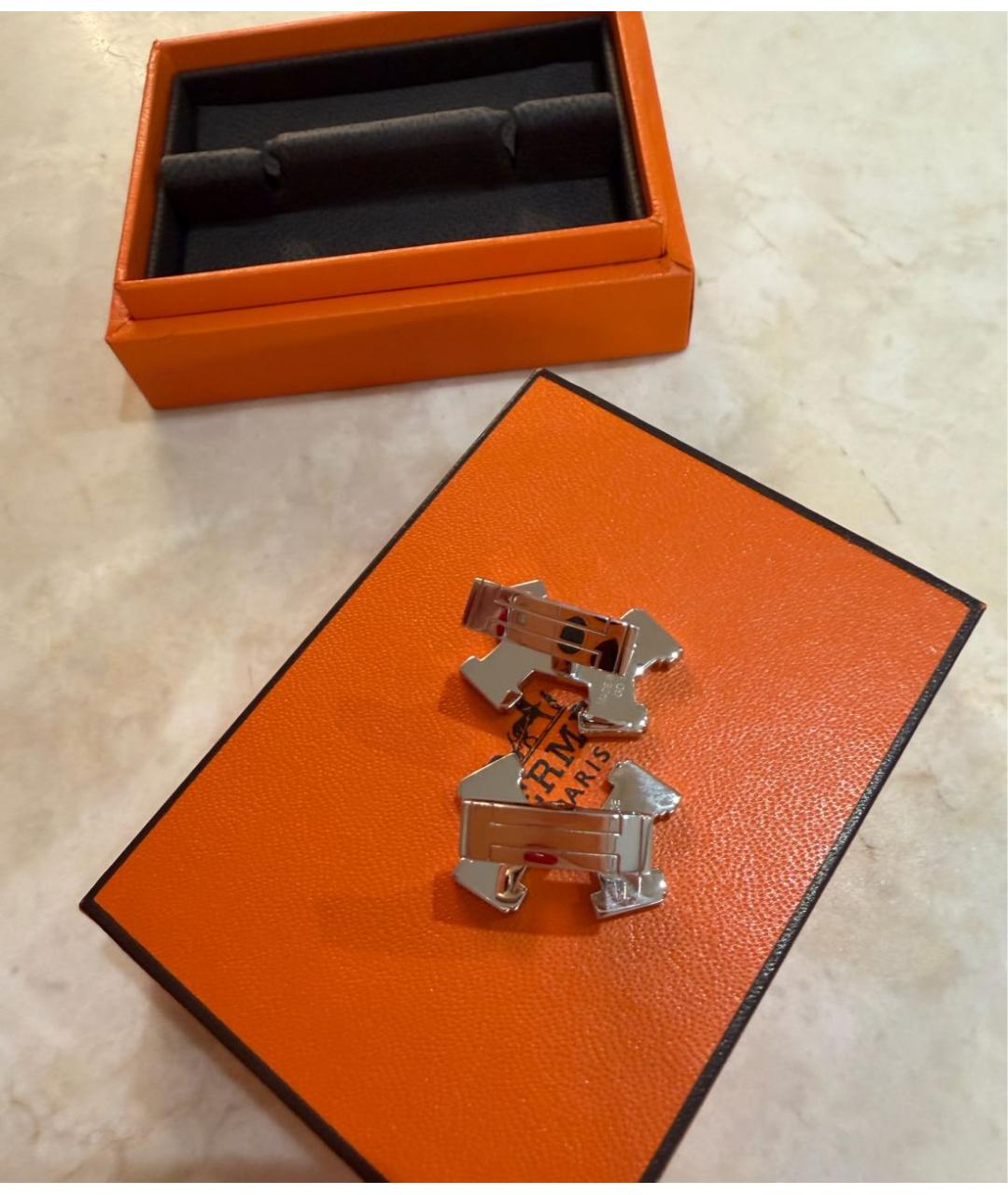 HERMES Черные керамические запонки, фото 6