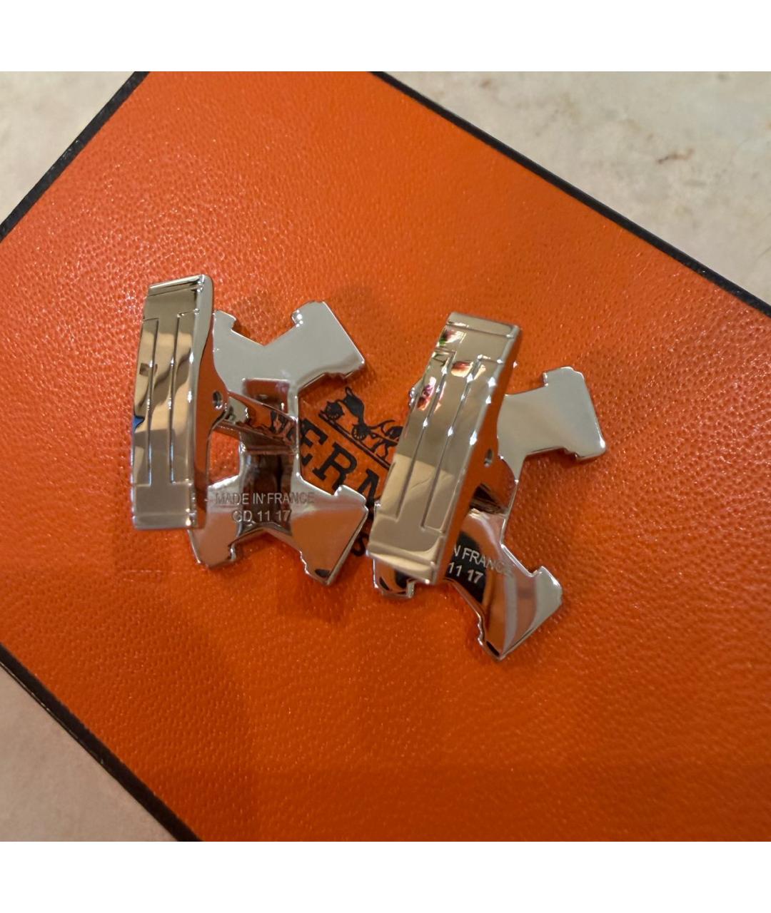 HERMES Черные керамические запонки, фото 5