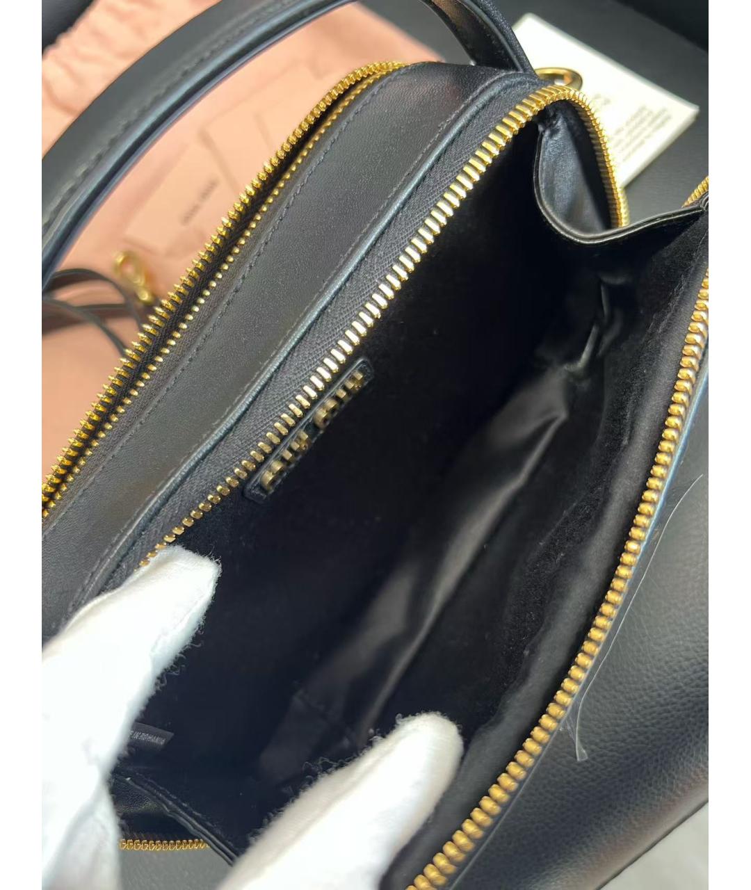 MIU MIU Черная кожаная сумка с короткими ручками, фото 8