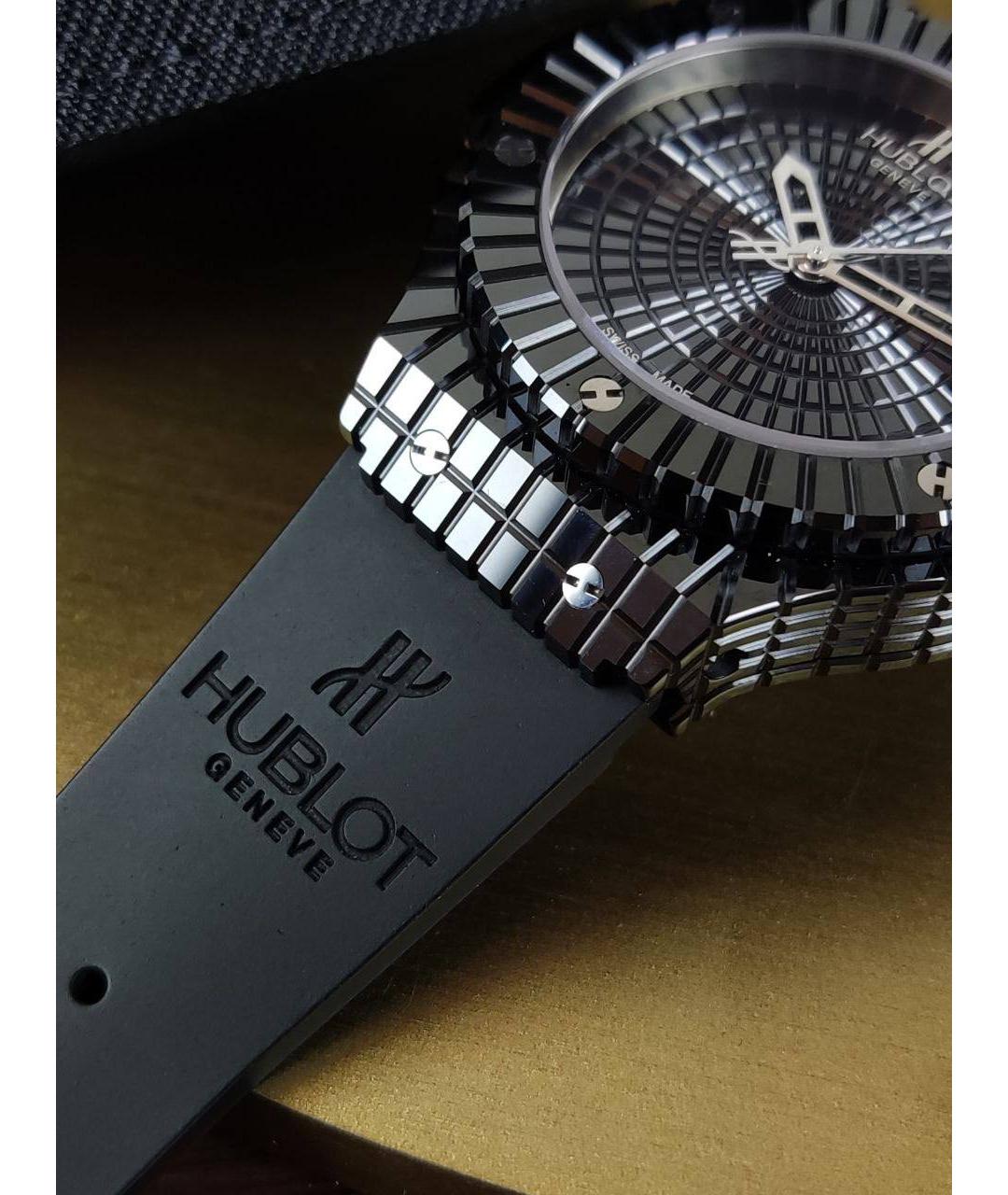 HUBLOT Черные керамические часы, фото 4