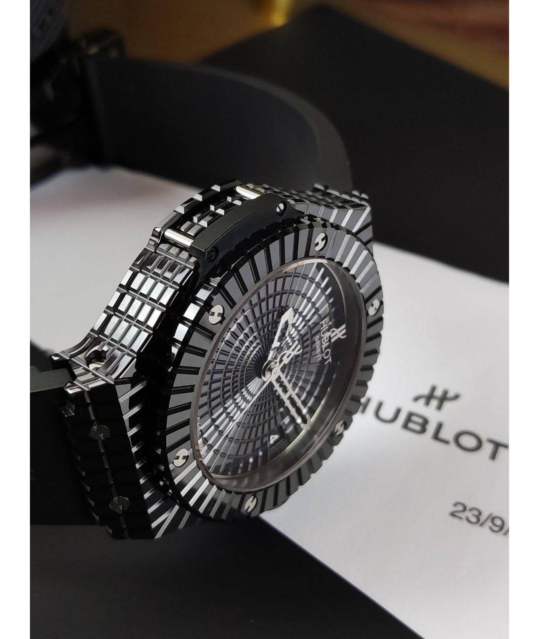 HUBLOT Черные керамические часы, фото 6