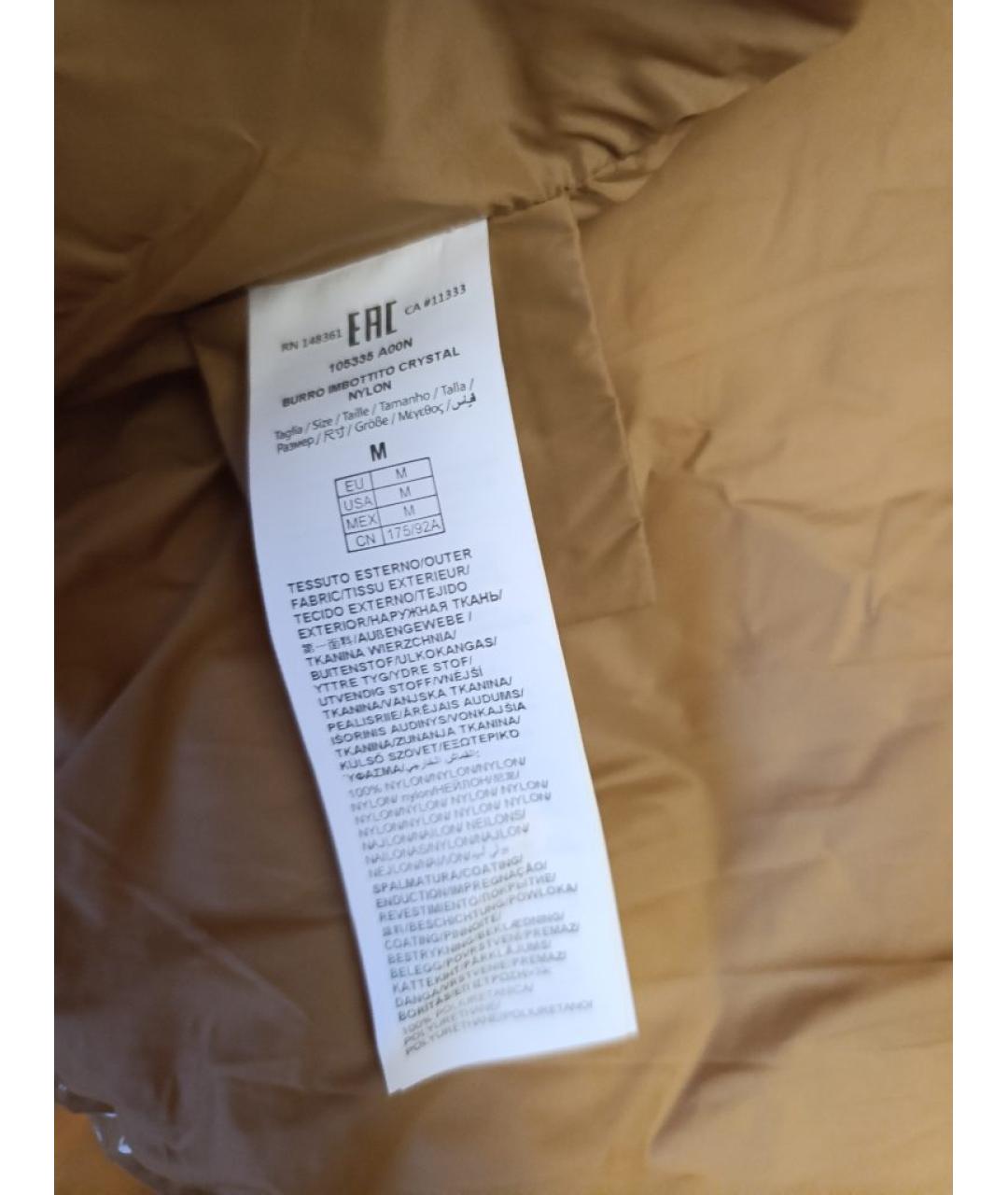 PINKO Горчичный полиэстеровый пуховик, фото 3