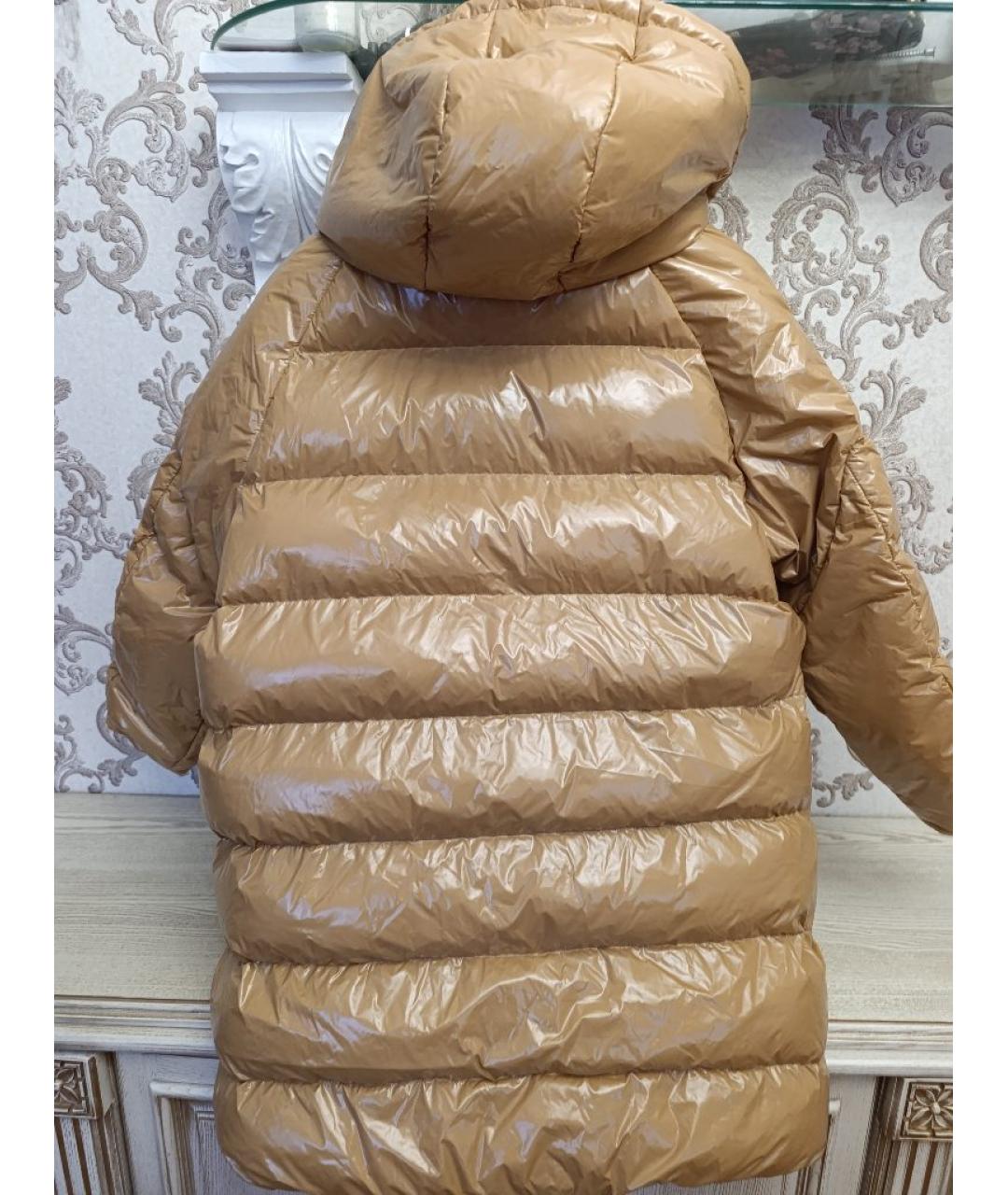 PINKO Горчичный полиэстеровый пуховик, фото 2