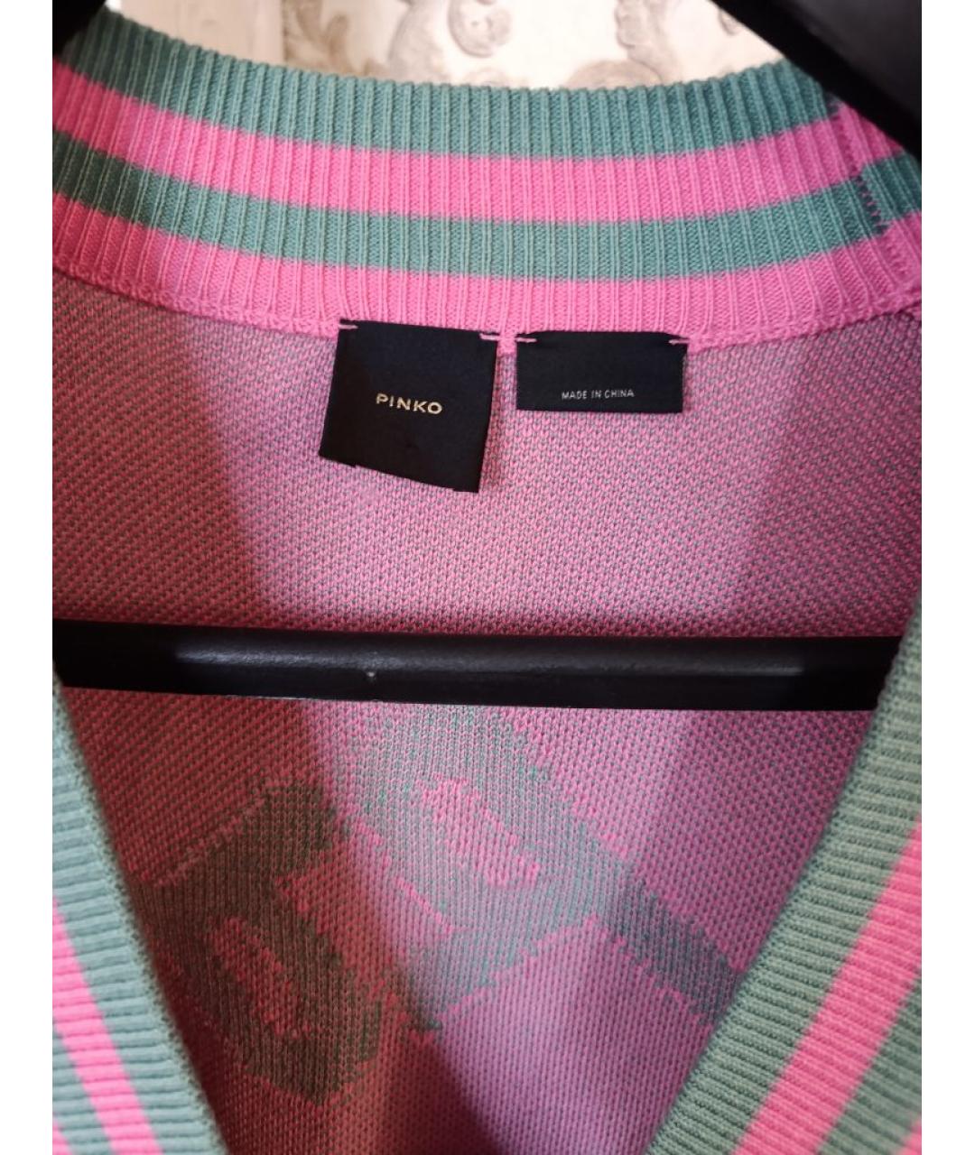 PINKO Розовый вискозный кардиган, фото 3